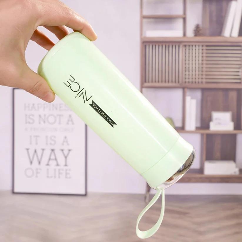 450ML BPA Free Glass Water Bottle Leak Proof Reusable Travel Bottle for Juice, Tea & Smoothies