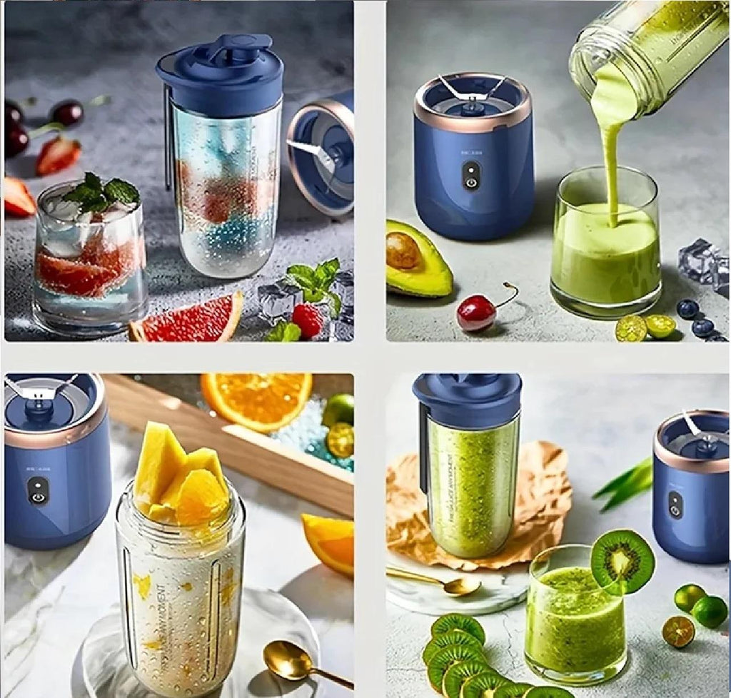 Rechargeable Mini Juicer Blender 2 In 1 Hexa Blade Portable Smoothie Maker