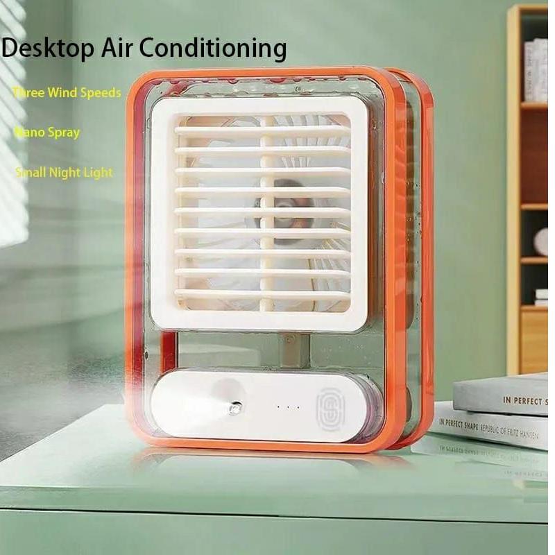 Rechargeable Mini Air Cooler Fan Portable Humidifier Desktop AC With Type C Charging