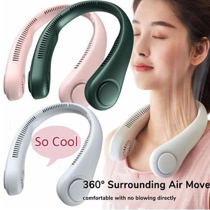 Portable Neck Fan Rechargeable USB Bladeless Cooling Fan for Outdoor Sports & Travel